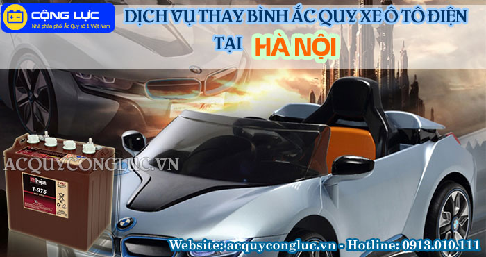 dịch vụ thay bình ắc quy xe ô tô điện tại Hà Nội