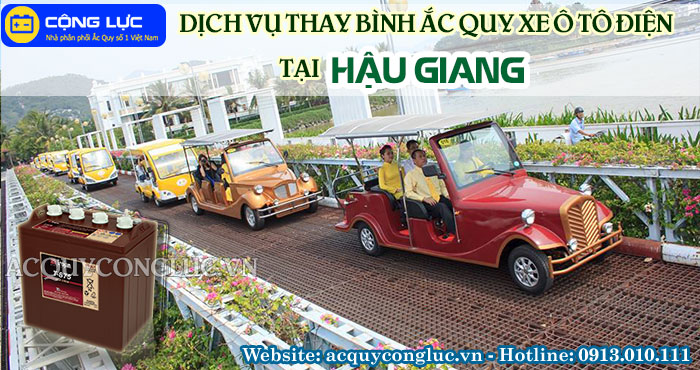 dịch vụ thay bình ắc quy xe ô tô điện tại hậu giang