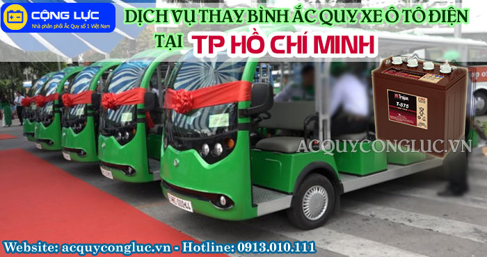 dịch vụ thay bình ắc quy xe ô tô điện tại hồ chí minh