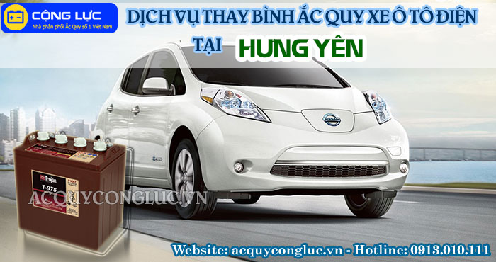 dịch vụ thay bình ắc quy xe ô tô điện tại hưng yên