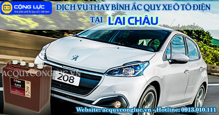 dịch vụ thay bình ắc quy xe ô tô điện tại lai châu