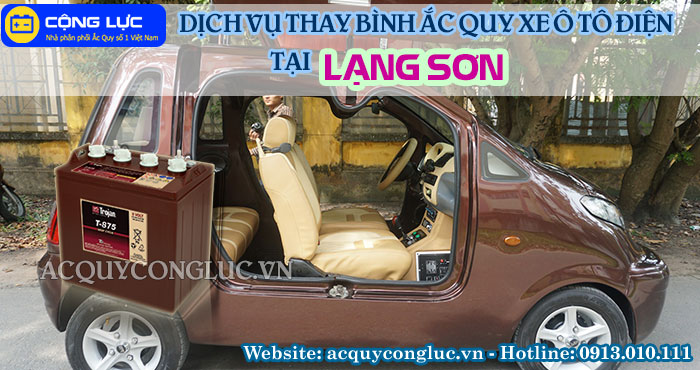 dịch vụ thay bình ắc quy xe ô tô điện tại lạng sơn