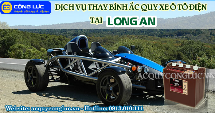 dịch vụ thay bình ắc quy xe ô tô điện tại long an