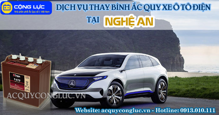 dịch vụ thay bình ắc quy xe ô tô điện tại nghệ an