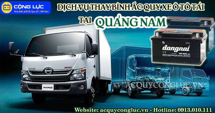 dịch vụ thay bình ắc quy xe ô tô tải tại quảng nam