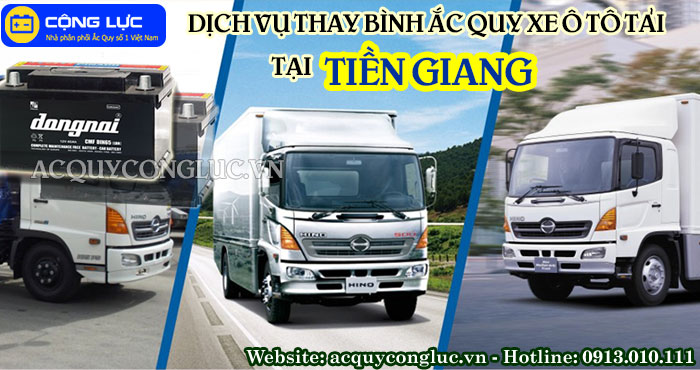 dịch vụ thay bình ắc quy xe ô tô tải tại tiền giang