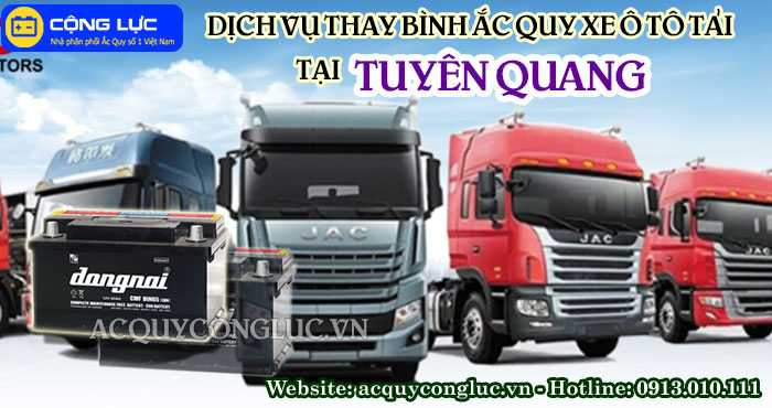 dịch vụ thay bình ắc quy xe ô tô tải tại tuyên quang