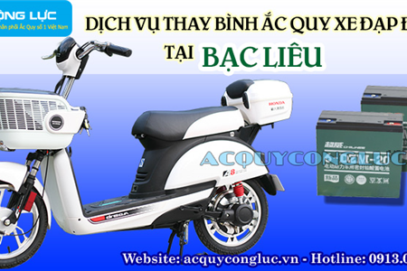 Dịch Vụ Thay Bình Ắc Quy Xe Đạp Điện Tại Bạc Liêu Chính Hãng