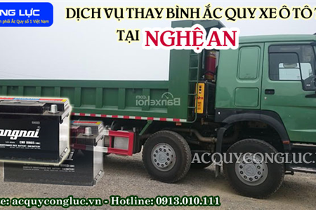 Dịch Vụ Thay Bình Ắc Quy Xe Ô Tô Tải Tại Nghệ An