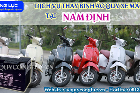 Dịch Vụ Thay Bình Ắc Quy Xe Máy Tại Nam Định