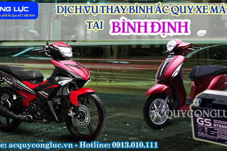 Dịch Vụ Thay Bình Ắc Quy Xe Máy Tại Bình Định