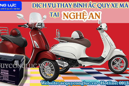 Dịch Vụ Thay Bình Ắc Quy Xe Máy Tại Nghệ An 