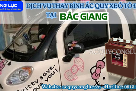 Dịch Vụ Thay Bình Ắc Quy Xe Ô Tô Điện Tại Bắc Giang