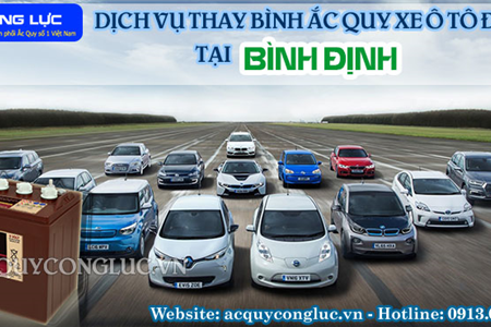 Dịch Vụ Thay Bình Ắc Quy Xe Ô Tô Điện Tại Bình Định