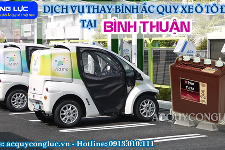 Dịch Vụ Thay Bình Ắc Quy Xe Ô Tô Điện Tại Bình Thuận